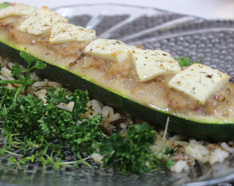 Zucchini, gefüllt mit Met-Hackfleisch - Met de Cuisine